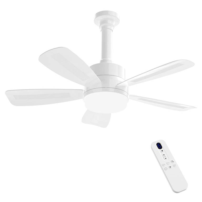 Ventilador de Techo con Luz, 50cm E27 LED Lampara Ventilador 2000LM Regulable, 3 Temperaturas de Color, 6 Velocidades, Temporizador