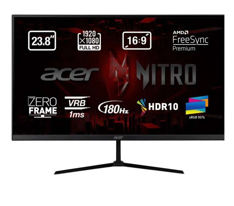 Acer Nitro QG240YS3 23.8" LED FullHD 180Hz(en 27” por 139,9)