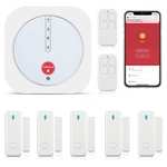 Sistema de Alarma WiFi Inalámbrico YISEELE - Kit de 9 Piezas para Protección Integral del Hogar, Compatible con Alexa y Google Home