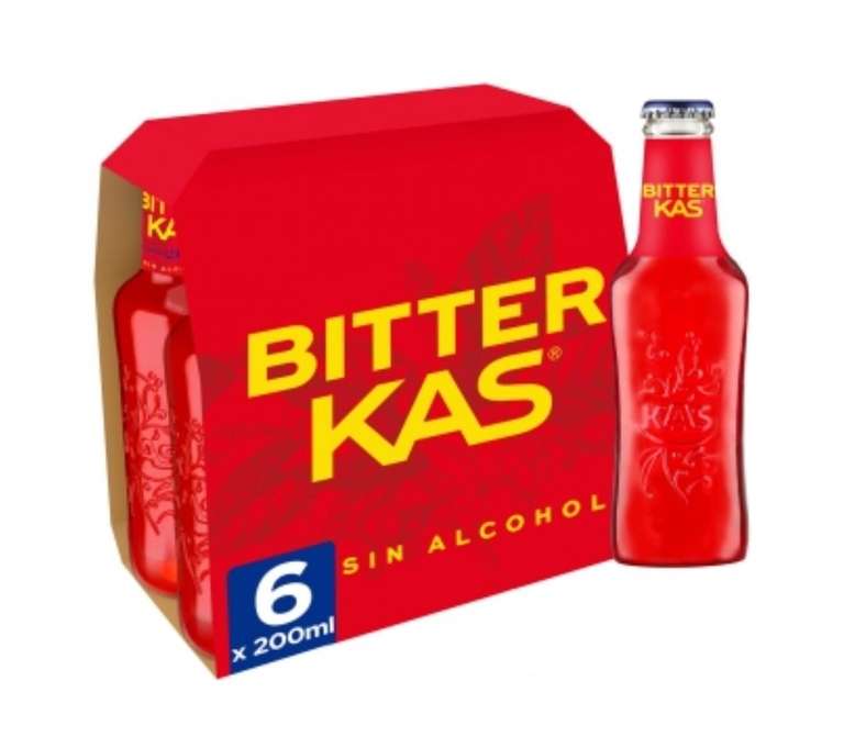Bitter Kas sin alcohol 3 packs de 6 botellas de 20 cl (Total 18 botellas)