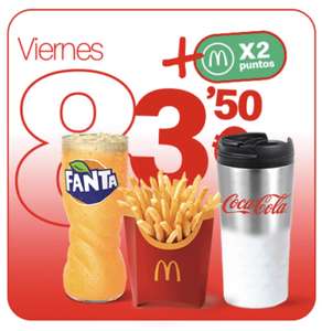 Bebida + patatas + termo Oferta McDonald’s viernes 8