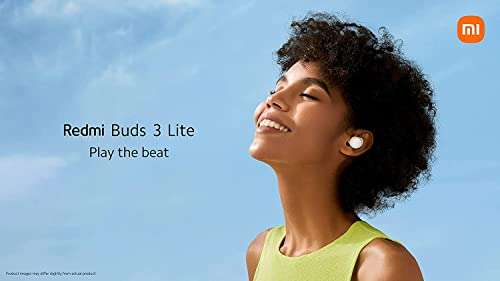 Xiaomi Redmi Buds 3 Lite Auriculares Bluetooth 5.2, 18 Horas de batería, Resistentes al Agua, conexión automática, - Blanco