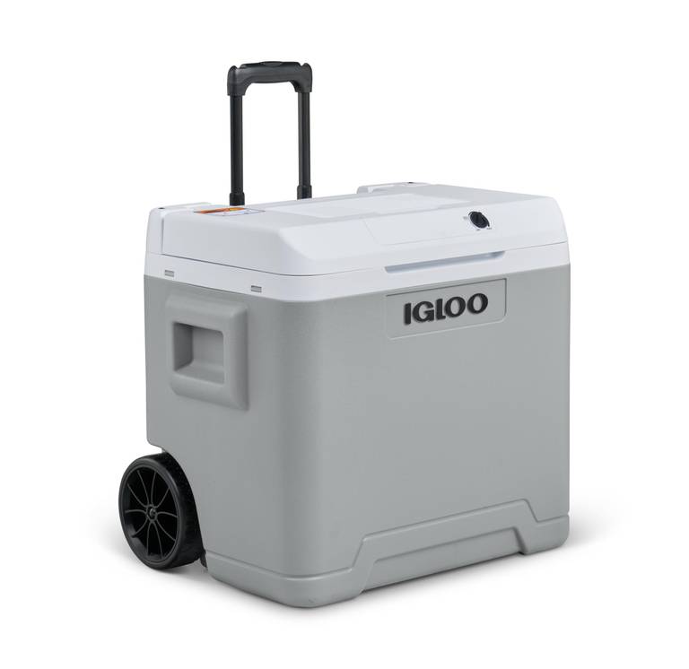 Igloo Nevera Eléctrica 42L, 12V y 230V, con Ruedas y Asa Telescópica