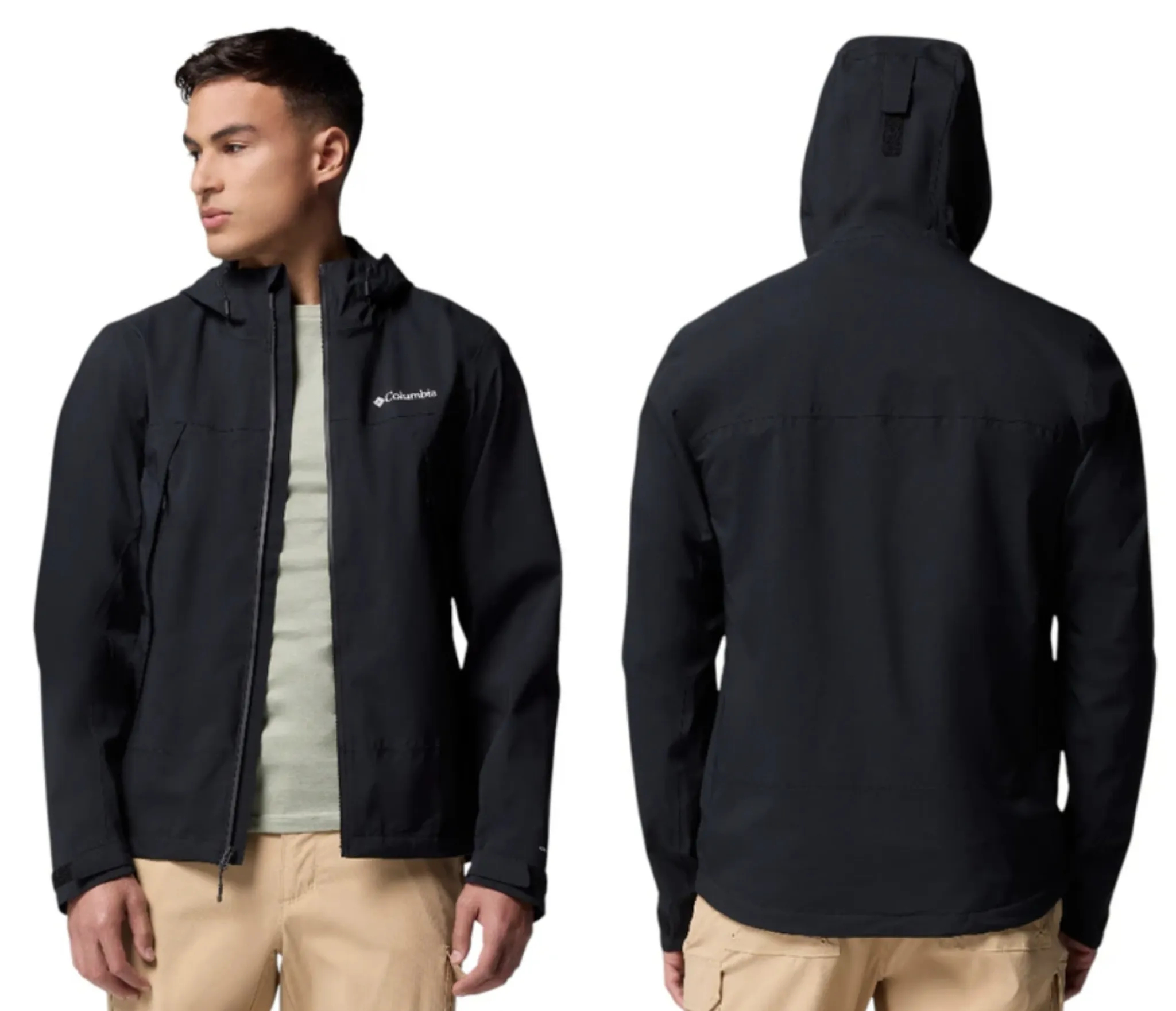 Columbia Chaqueta impermeable Boulder Falls Hombres (Negro)