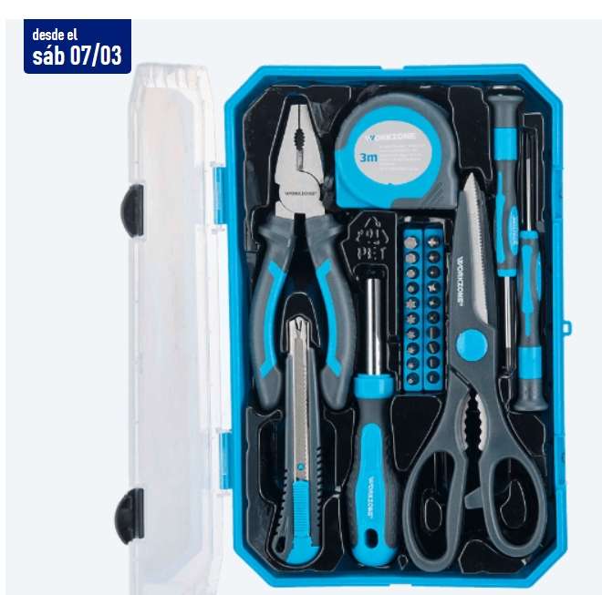 WORKZONE 25 piezas – juego de herramientas en caja, Aldi at Aldi