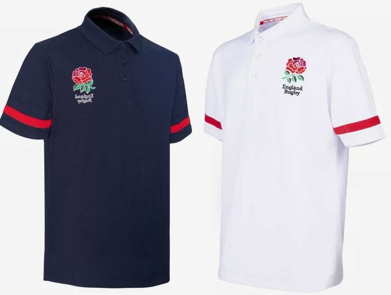 Polo Rugby England (2 colores, Escudo bordado, tallas de S a 2XL)