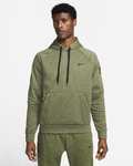 Sudadera con capucha Nike Therma-FIT, gris y verde