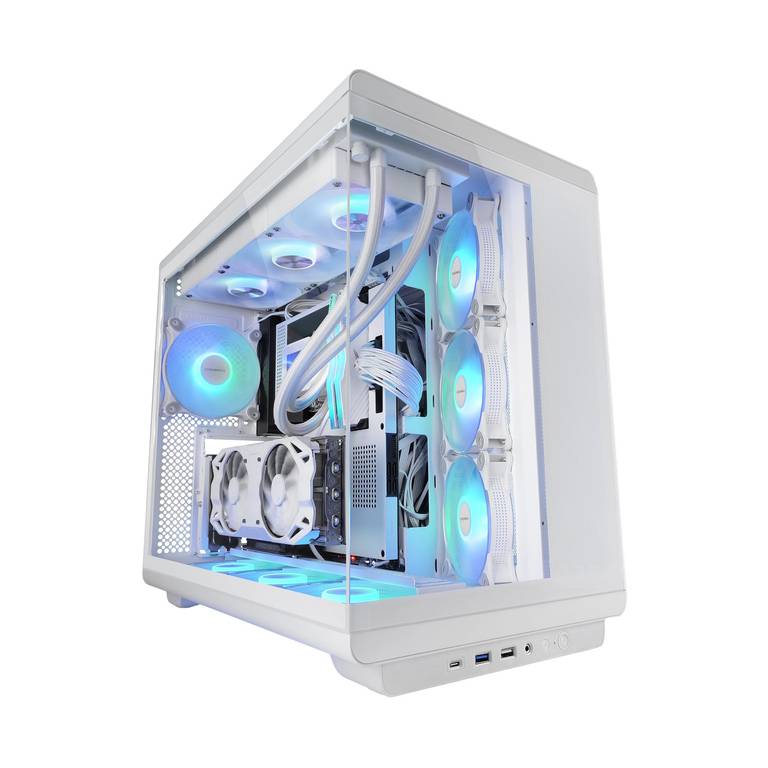Mars Gaming MC-REV, Caja Gaming ATX, Doble Cristal Templado, 3x Ventiladores ARGB Invertidos 12cm