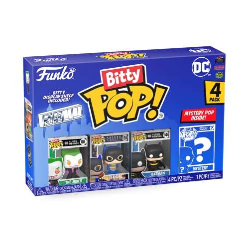 Funko Bitty Pop! DC - Batman, Batgirl, The Joker Y una Minifigura Misteriosa Sorpresa - 0.9 Inch (2.2 Cm) - DC Comics Coleccionable