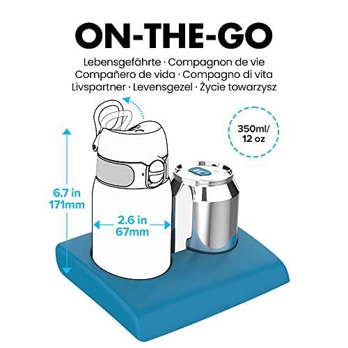 Ion8 Botella Agua Niños, Sin Fugas, Sin BPA, Lim 350mlones