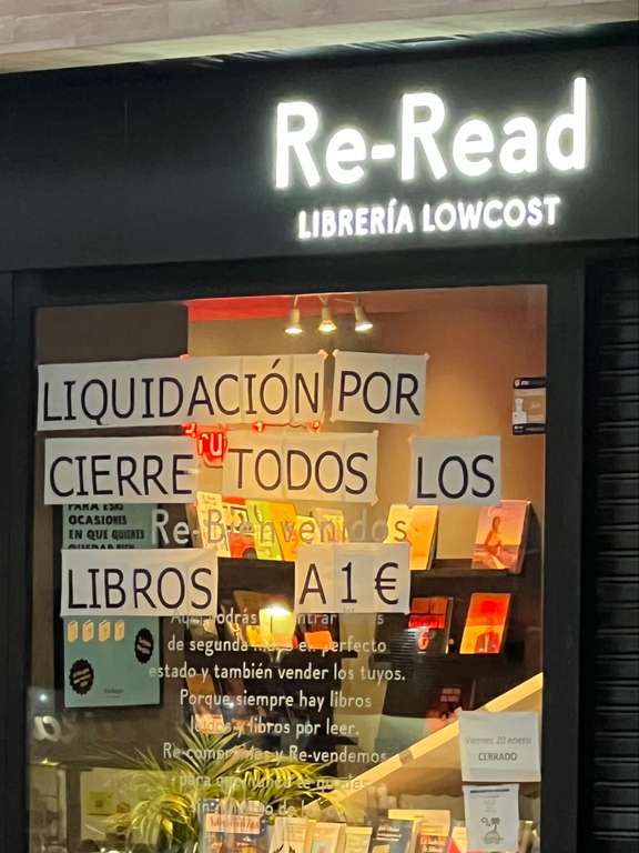 Todos los libros a 1€ (Liquidación en Re-Read Albacete)