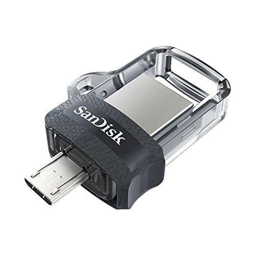SanDisk Ultra Dual m3.0 - Unidad Dual con conector micro-USB en un extremo y un conector USB 3.0, 16 GB