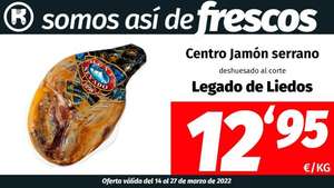 Centro de jamón serrano deshuesado Legado de Liedos por 13€/kg | Queso mezcla añejo Pata Vieja por 10€/kg (+ otras ofertas)