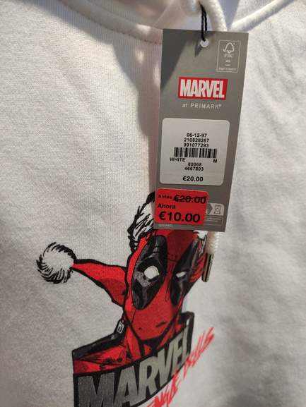 Camisetas y sudaderas Navidad Marvel Dead Pool Primark Islazul