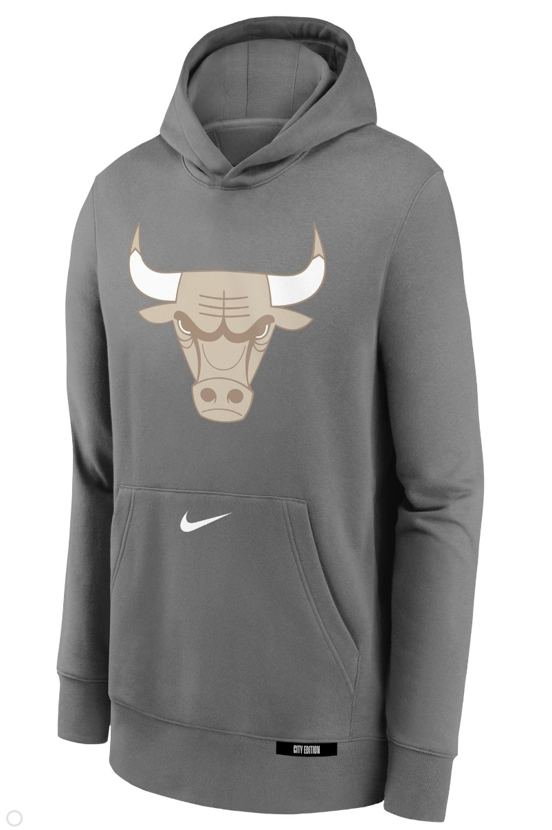 NIKE CHICAGO BULLS sudadera con capucha gris Junior