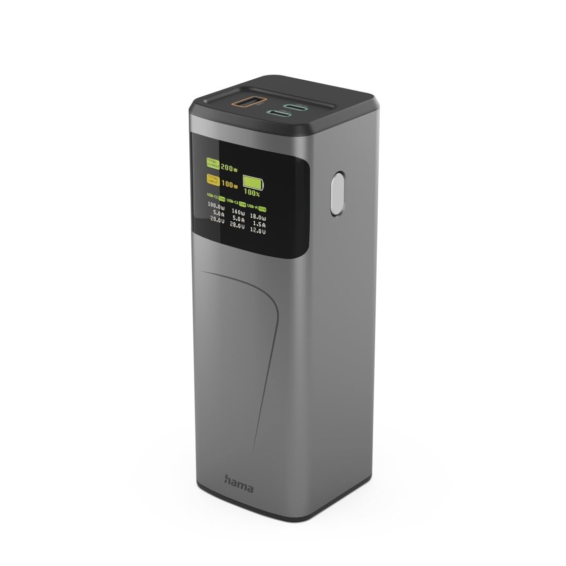 Hama | Power Bank High Power 24.000 mAh 200 W USB-C PD Pantalla TFT