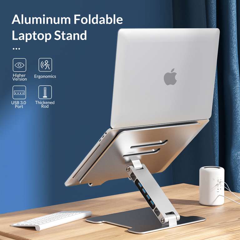 Soporte Elevador + Base de Refrigeración de aluminio para ordenador portátil