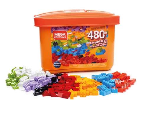 Mega ConstruxCaja de 480 piezas y bloques de construcción Mega Construx Mattel