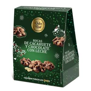 DIA Dulce Noel rocas de cacahuete y chocolate con leche caja 120 gr