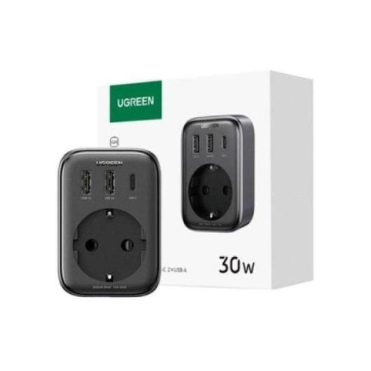 Cargador Ugreen 90613 30W Negro 2xUSB-A 1xUSB-C