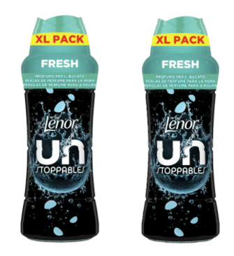 2 x Lenor Unstoppables perlas para la lavadora perfumadas Fresh 495g