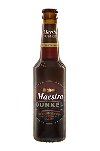 Mahou Maestra Dunkel - Pack de 24 tercios x 33 cl. Volumen de Alcohol 6.1%