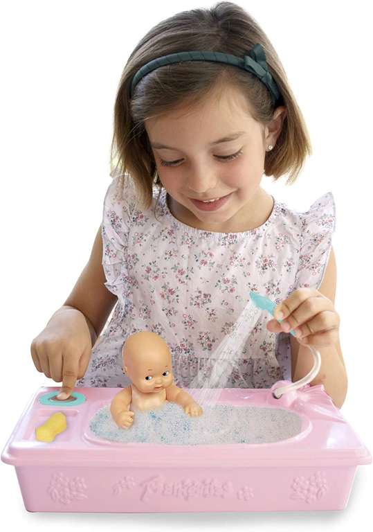 Barriguitas - Bañera con muñeca bebé y Accesorios (Famosa 700016218)