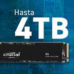 Crucial P3 500GB M.2 PCIe Gen3 NVMe SSD interno - Hasta 3500MB/s - CT500P3SSD8