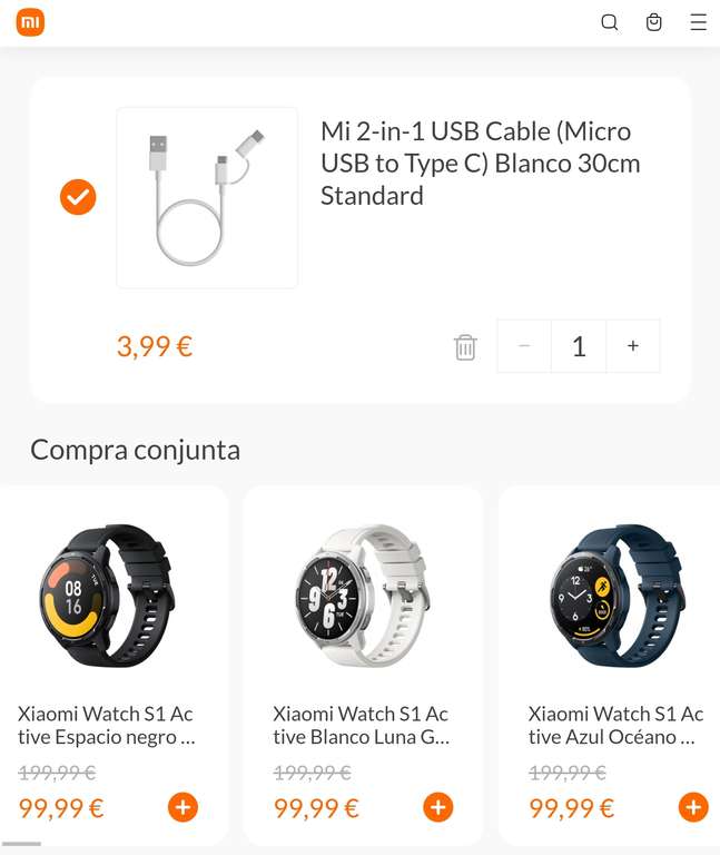 Xiaomi Watch S1 active 99,99€