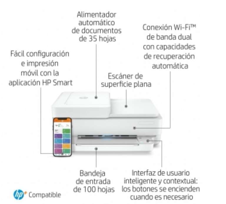 HP Impresora Multifunción HP Envy 6430e, WiFi, 6 meses Instant Ink con HP+ [ENVÍO GRATIS]