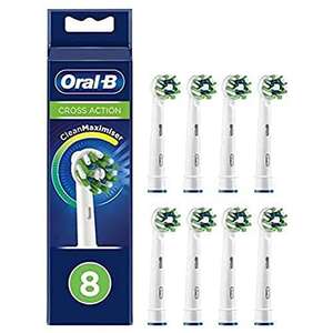 Oral-B Braun Crossaction - Cabezales Para Cepillo De Dientes Eléctrico Con Cerdas Cleanmaxi (8 Unidades)
