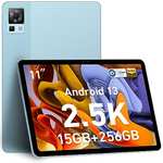 DOOGEE T30 Pro Android 13 Tablet 15GB RAM + 256GB ROM(2TB TF) Tablet 11 Pulgadas, 2.5K Pantalla Full HD 1600×2560 IPS (Azul)
