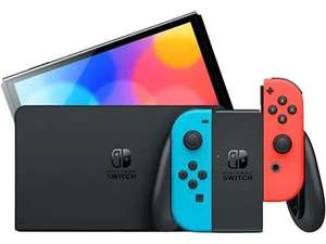 Consola - Nintendo Switch OLED, 7", Joy-Con, 64 GB, Azul y Rojo Neón + Minecraft (289 € con Newsletter9