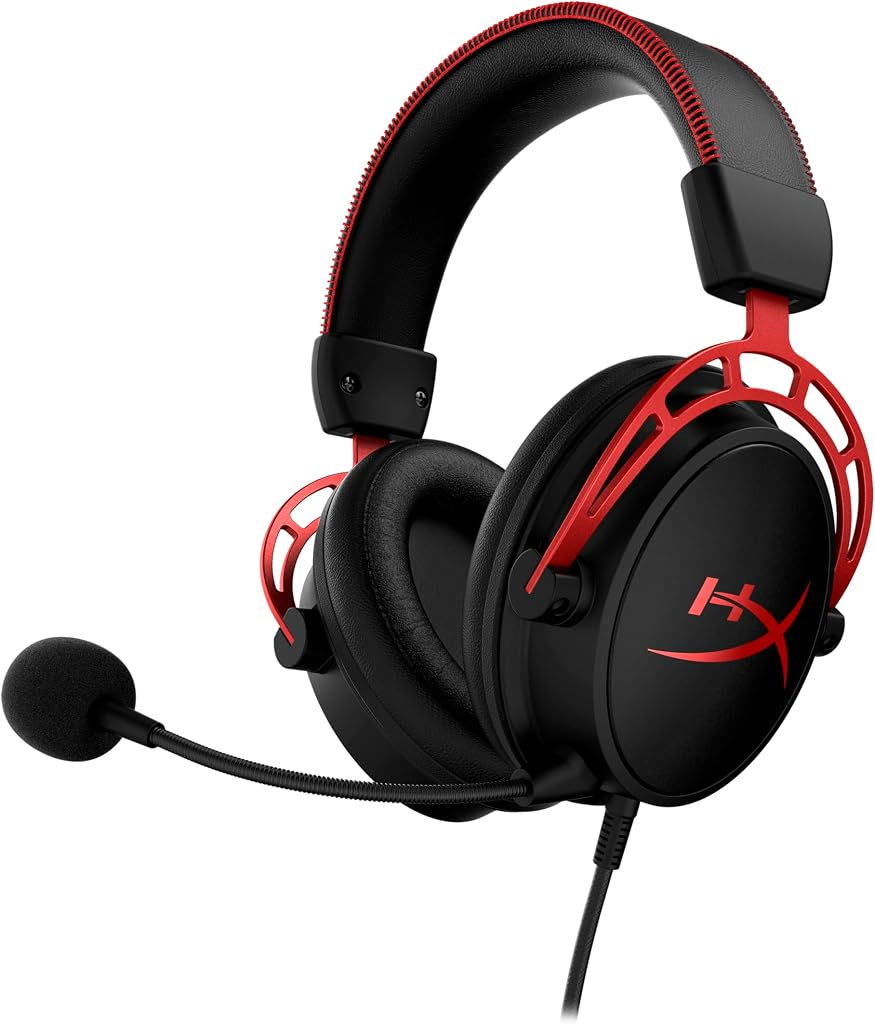 HyperX Cloud Alpha: Cascos gaming con cable trenzado extraíble, PS4, Xbox One y 3,5 mm