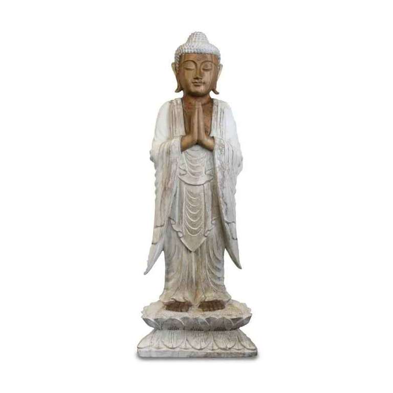 100 cm. kypplo Estatua de Buda Tallada a Mano, Madera de Suar. Envío Gratis a Partir de 10€. Más Modelos en Descripción.