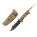 KHU Cuchillo Tactico,Hoja Fija, Cuchillo Supervivencia Cuchillo Caza Cuchillo Bushcraft Outdoor Caza Camping Accesorios - Funda Kydex