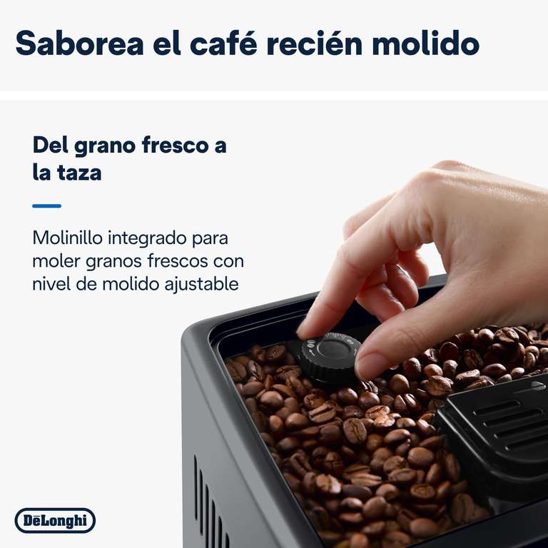 De'Longhi Dinamica Plus ECAM382.70.B, Máquina Automática de Café en Grano, Máquina Cappuccino con LatteCrema Hot, Cafetera Espresso