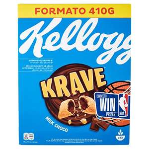 Caja de cereales KELLOG'S KRAVE de chocolate con leche (410 gramos)