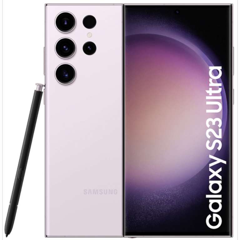 Samsung Galaxy s23 Ultra 256Gb. Disponible en Negro o Lila.