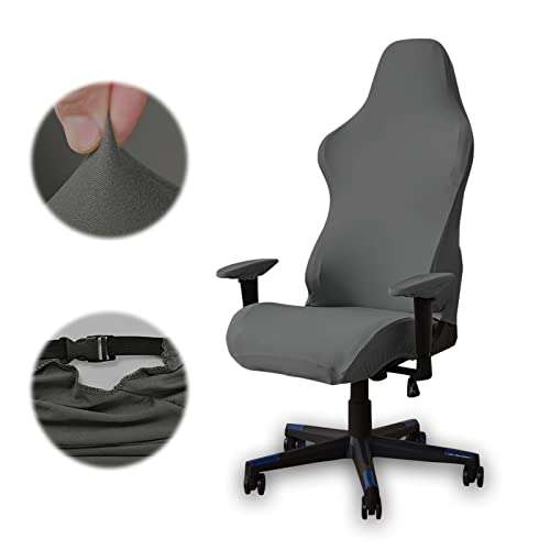 Funda para silla gamer, funda para silla de oficina, color gris oscuro,  elástica. » Chollometro