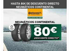 Descuento de hasta 100€ en neumáticos Continental