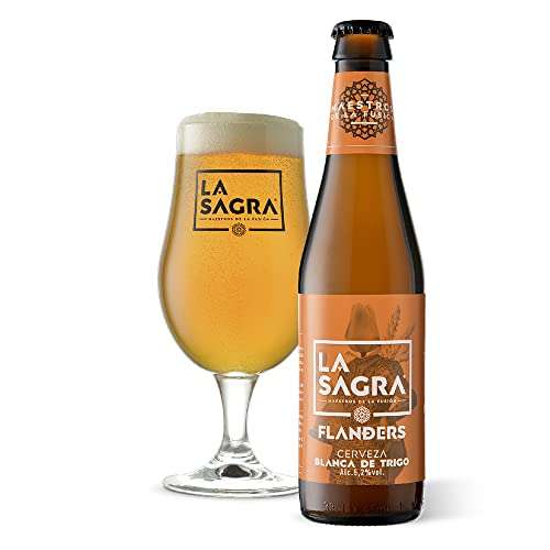 La Sagra Flanders - Cerveza estilo Blanca de Trigo - Alc. 5,2% alc. - Caja de 12 botellas de 330 ml - Total: 3960 ml
