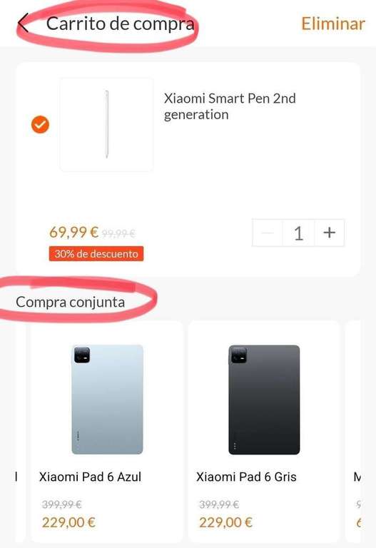 Xiaomi Pad 6 + Xiaomi Smart Pen 2nd Gen + Xiaomi Pad 6 Cover (228€ con Mi Points)