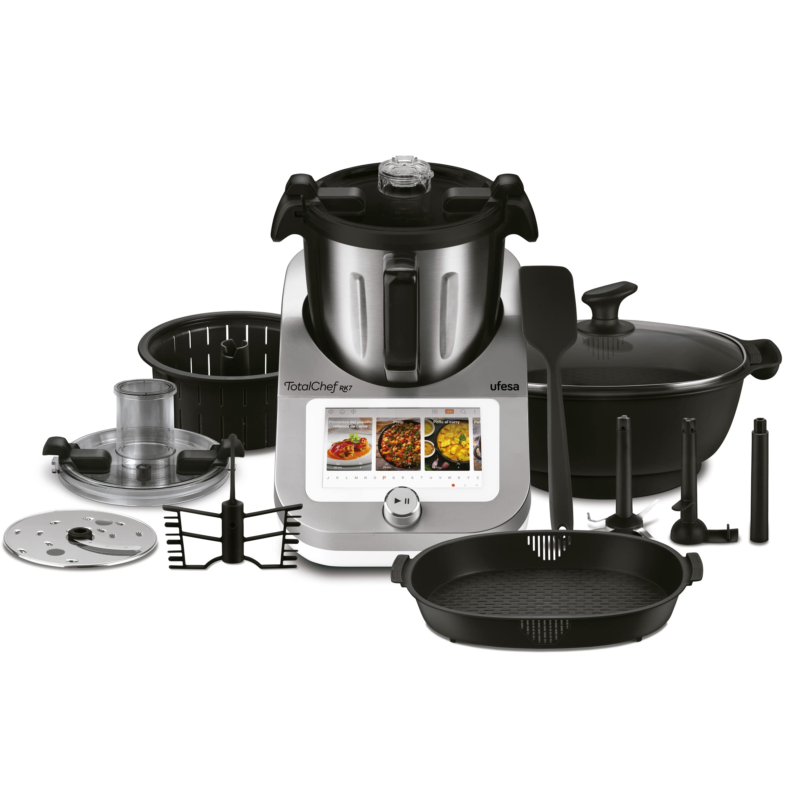 Robot de cocina Ufesa TotalChef RK7 (4.5L, Wi-Fi, 30 funciones) con pantalla de 7" y báscula integrada