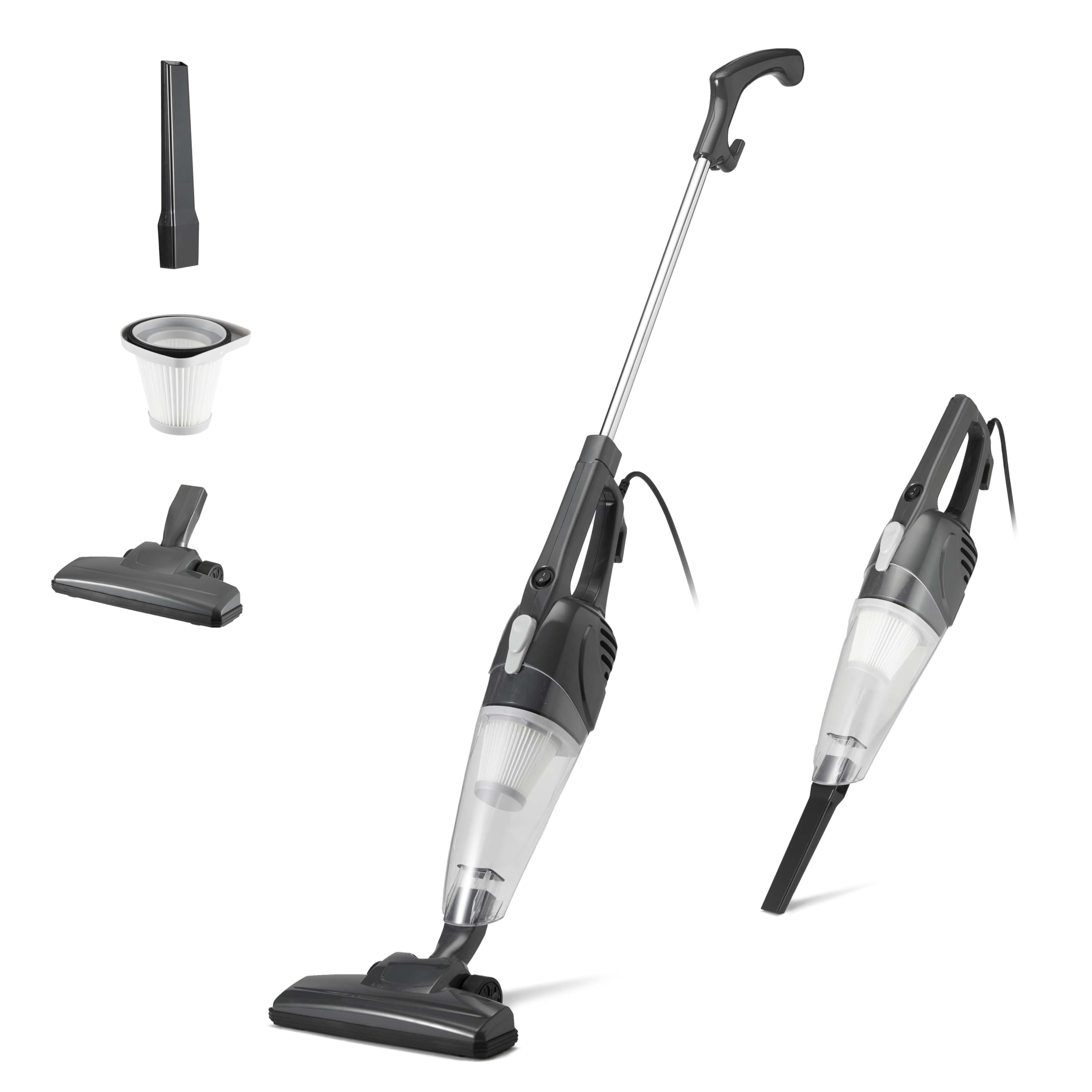 Amazon Basics Aspirador de Escoba 2 en 1 con Cable y Motor ECO (Reacondicionado - Muy Bueno)