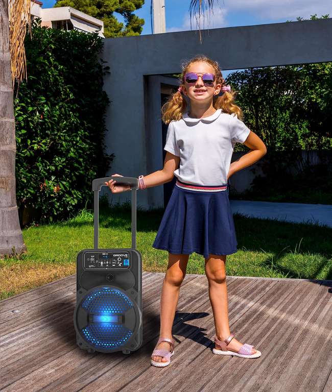 Cefa Toys Karaoke 6 En 1 – Altavoz Bluetooth, Micrófono, Disco Ball Y Sound Pads – Con Luces De Fiesta Y Efectos De Sonido – Compatible Con YouTube, Spotify Y Apps De Karaoke