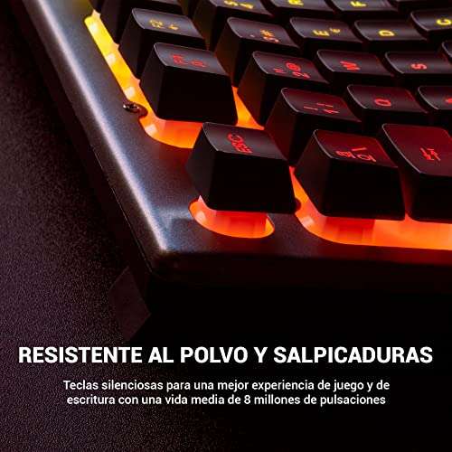 UNYKAch Teclado Gaming Nova K244 con 105 Teclas QWERTY, Cable USB, Retroiluminación LED RGB Efecto Arco Iris, Ergonómico teclado en Español.