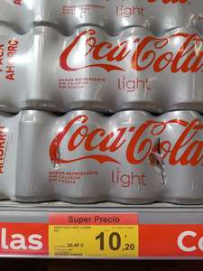 24 latas Coca Cola light Carrefour Reus