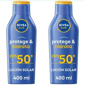 2 X NIVEA SUN Protege & Hidrata Leche Solar FP50+ (2 x 400 ml)