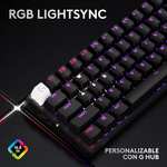 Logitech G PRO X 60% LIGHTSPEED, Miniteclado inalámbrico para gaming, mecánico compacto, RGB LIGHTSYNC